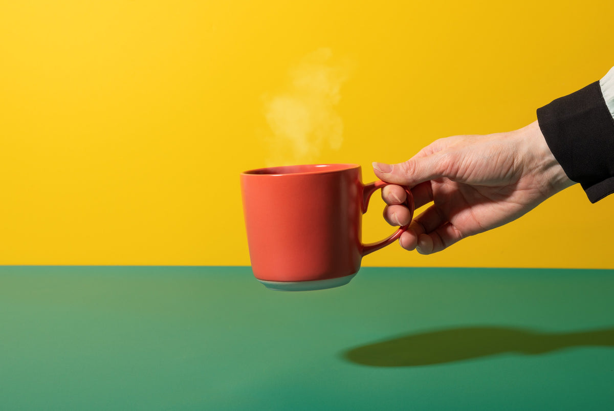 Kubek kamionkowy La Cafetière – czerwony, 350 ml – aranżacja