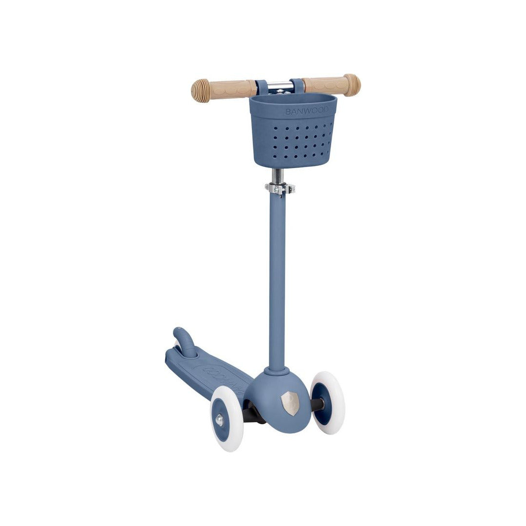 Banwood Hulajnoga ECO z koszykiem Pin & Ride Deep Sea