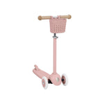 Banwood Hulajnoga ECO z koszykiem Pin & Ride Dusty Rose