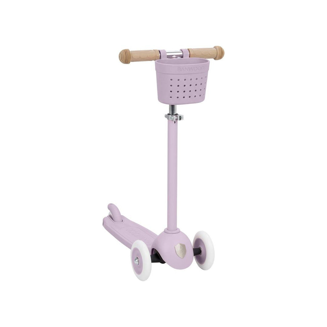 Banwood Hulajnoga ECO z koszykiem Pin & Ride Lavender