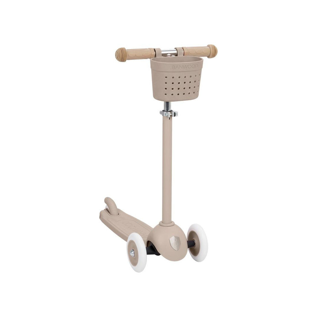 Banwood Hulajnoga ECO z koszykiem Pin & Ride Sand