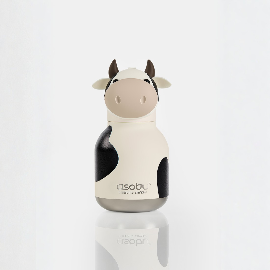 Butelka termiczna Mini Bestie Asobu – Krowa 200 ml – zdjęcie 1