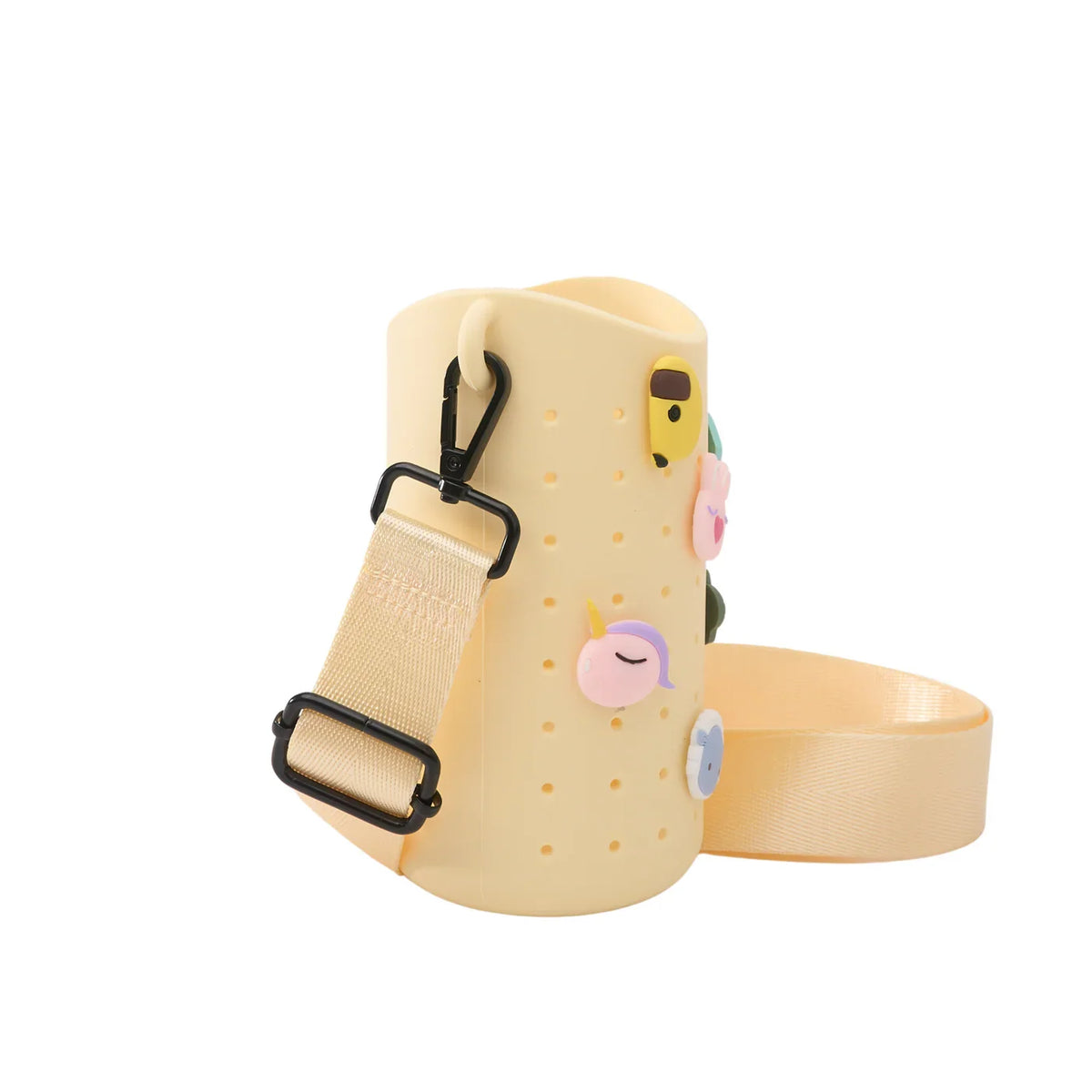 Etui na butelkę z paskiem Bestie Sling Asobu – żółte – zdjęcie 3