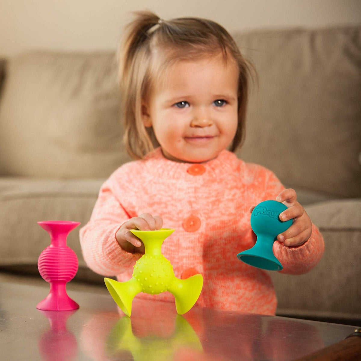 Grzechotki z przyssawkami Fat Brain Toy Co. – pipSquigz, 3 szt. – zdjęcie 2