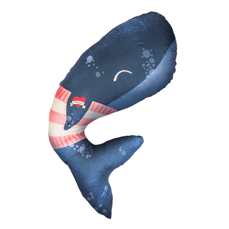 Baby Bites Poduszka do karmienia Whale 100 x 55 cm Navy Blue