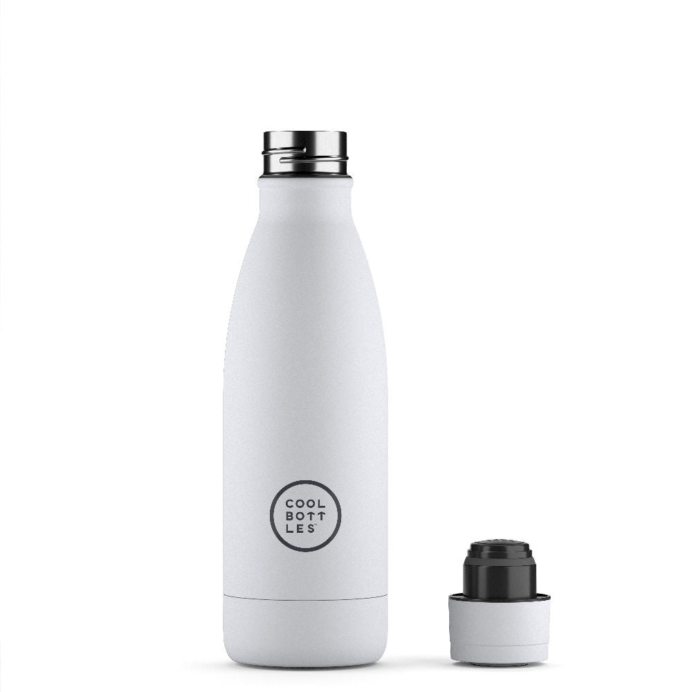 Cool Bottles Butelka termiczna 350 ml Mono White