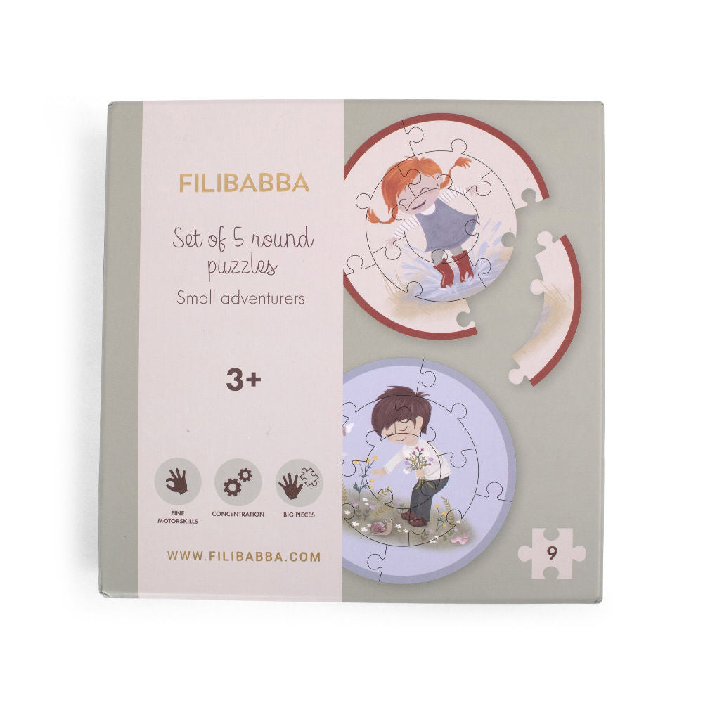 Filibabba Puzzle zestaw 5 układanek - Small adventurers