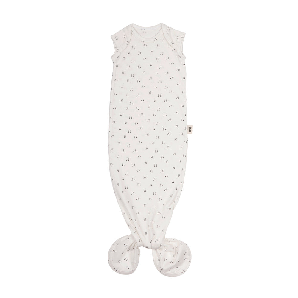 Baby Bites Śpioszki Baby Gown Egg (0-3 m) White