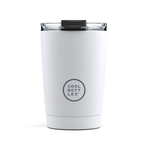 Cool Bottles Kubek termiczny 330 ml Mono White