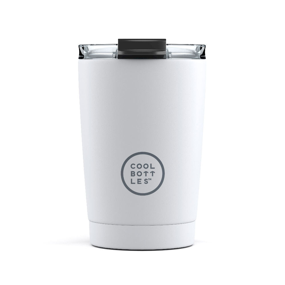 Cool Bottles Kubek termiczny 330 ml Mono White