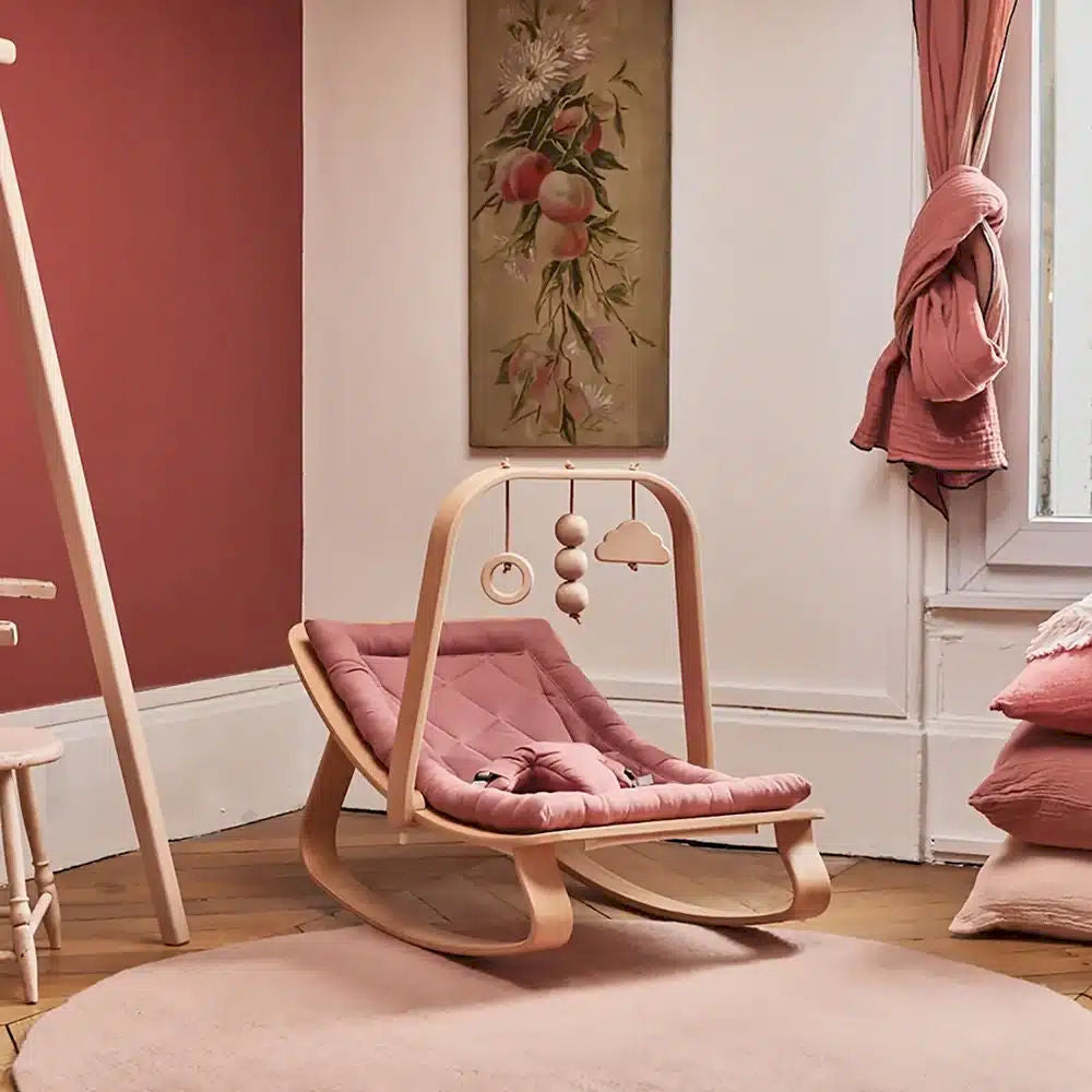 Charlie Crane Leżaczek Levo buk Organic Bois de Rose