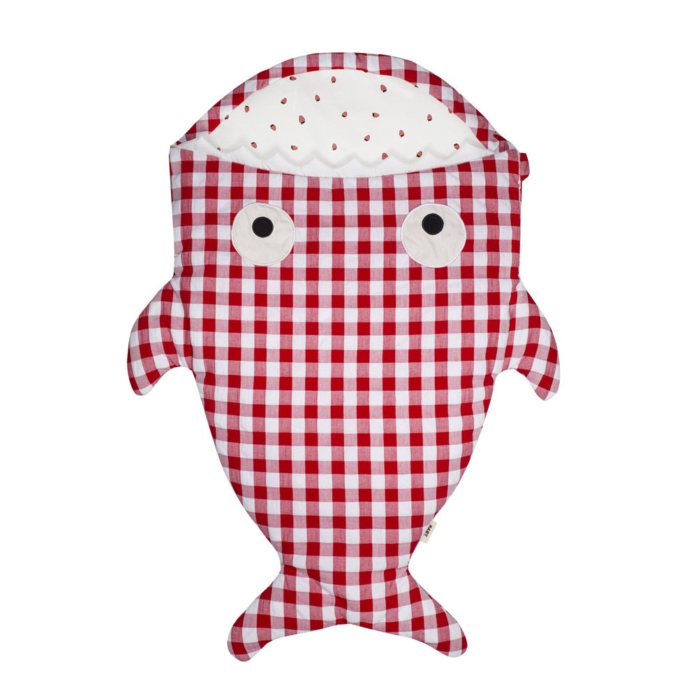 Baby Bites Śpiworek Shark (1-18 m) Red Vichy