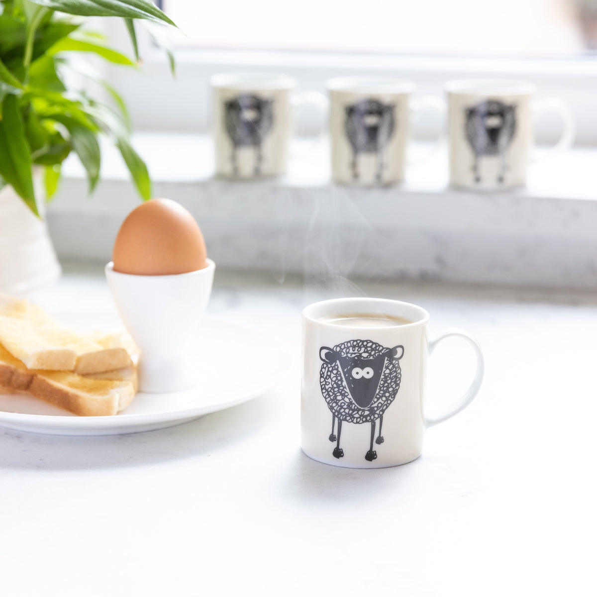 Filiżanka do espresso Owca Kitchen Craft – biała 80 ml – aranżacja