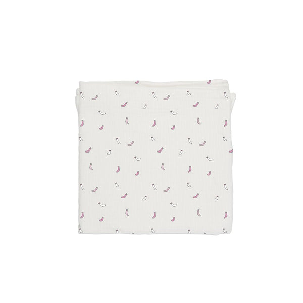 Baby Bites Pieluszka muślinowa 120 x 120 cm Socks White