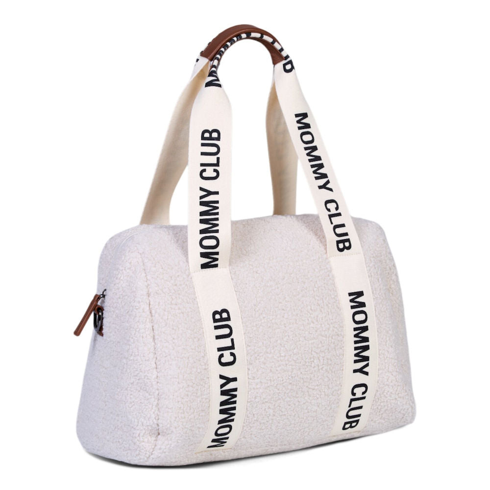 Childhome Torba do wózka Mommy Club Signature Teddy White