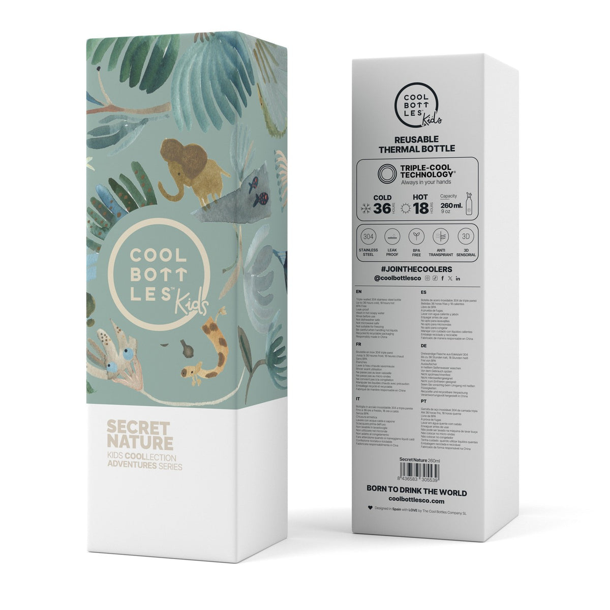 Cool Bottles Butelka termiczna Kids 260 ml Secret Nature – zdjęcie 4