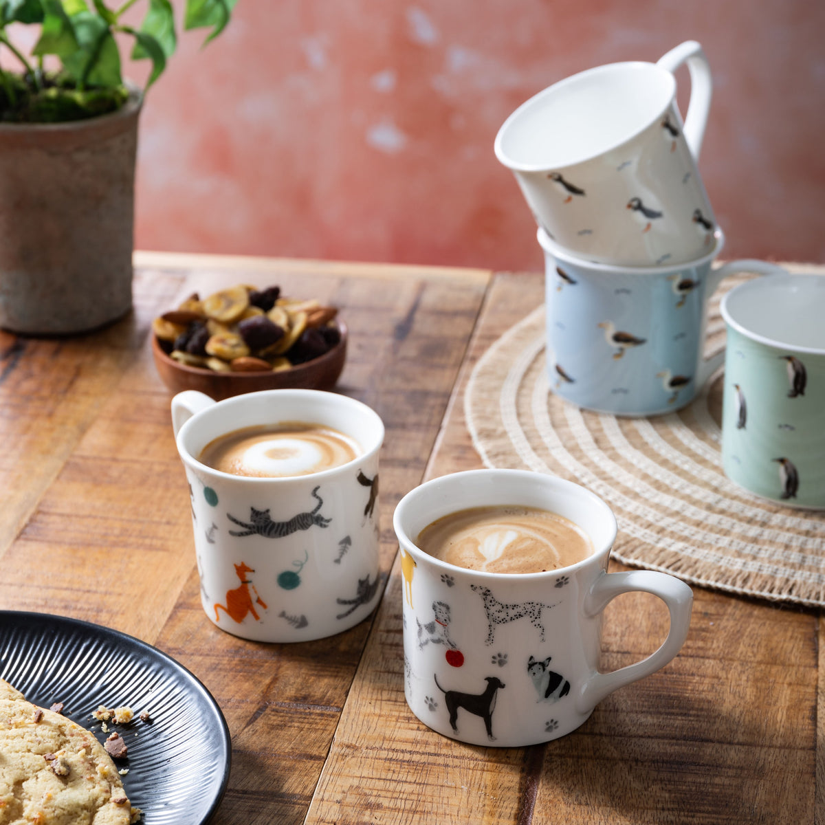 Kubek porcelanowy ryflowany Koty Mikasa – 250 ml – aranżacja