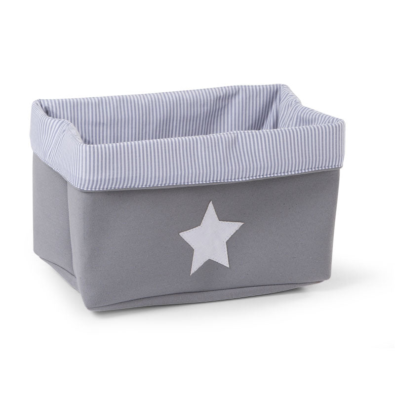 Childhome Pudełko płócienne 32 x 20 x 20 cm Grey Stripes