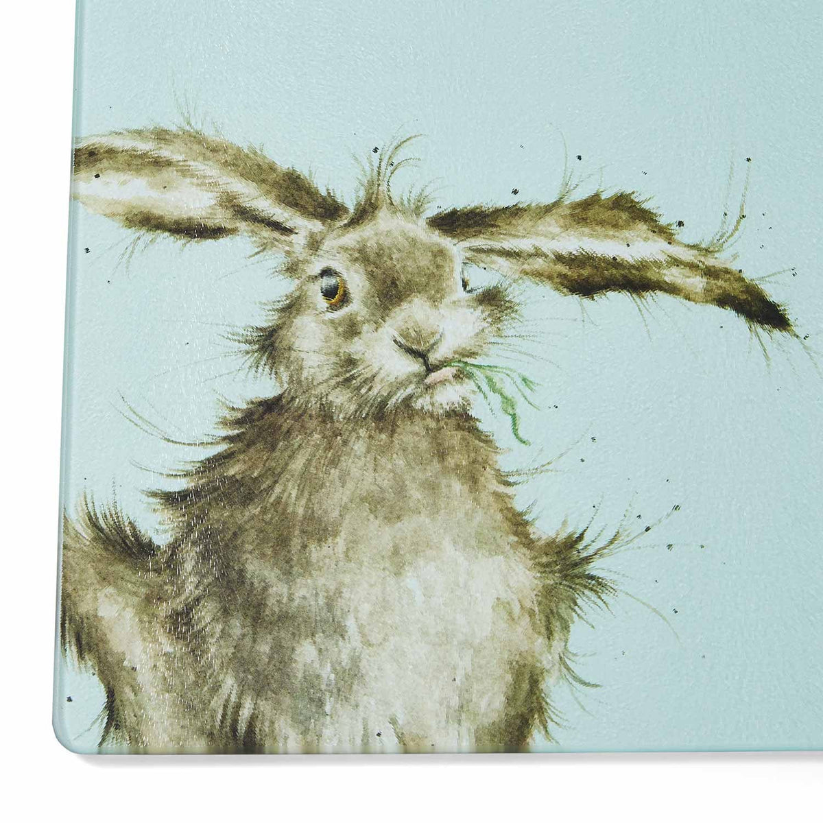 Szklana deska do krojenia Zając Wrendale Hare Pimpernel – 40 × 30 cm – detal