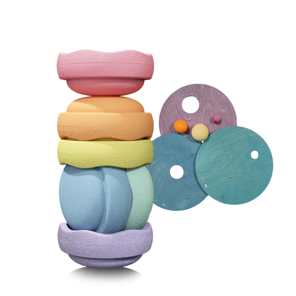Grimms x Stapelstein® Set pastel 12 el.