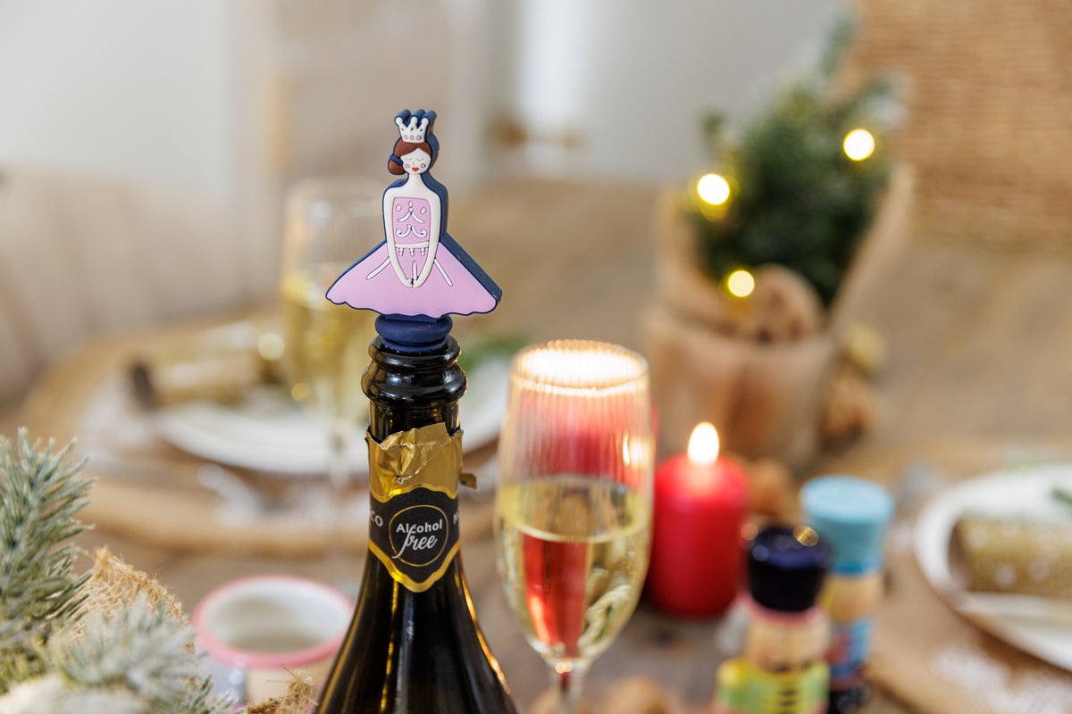 Zatyczki do butelek The Nutcracker Kitchen Craft – zielona i różowa, 2 szt. – aranżacja