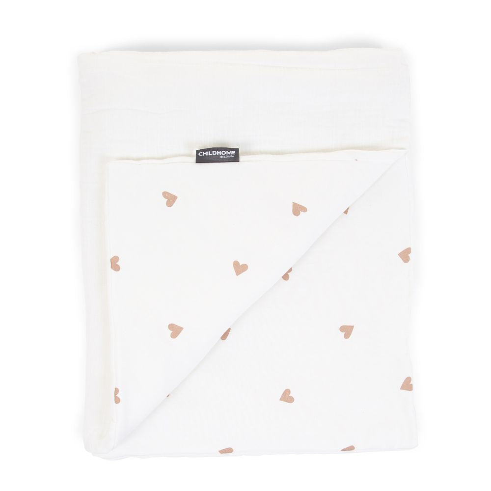 Childhome Kocyk 80 x 100 cm Jersey Hearts