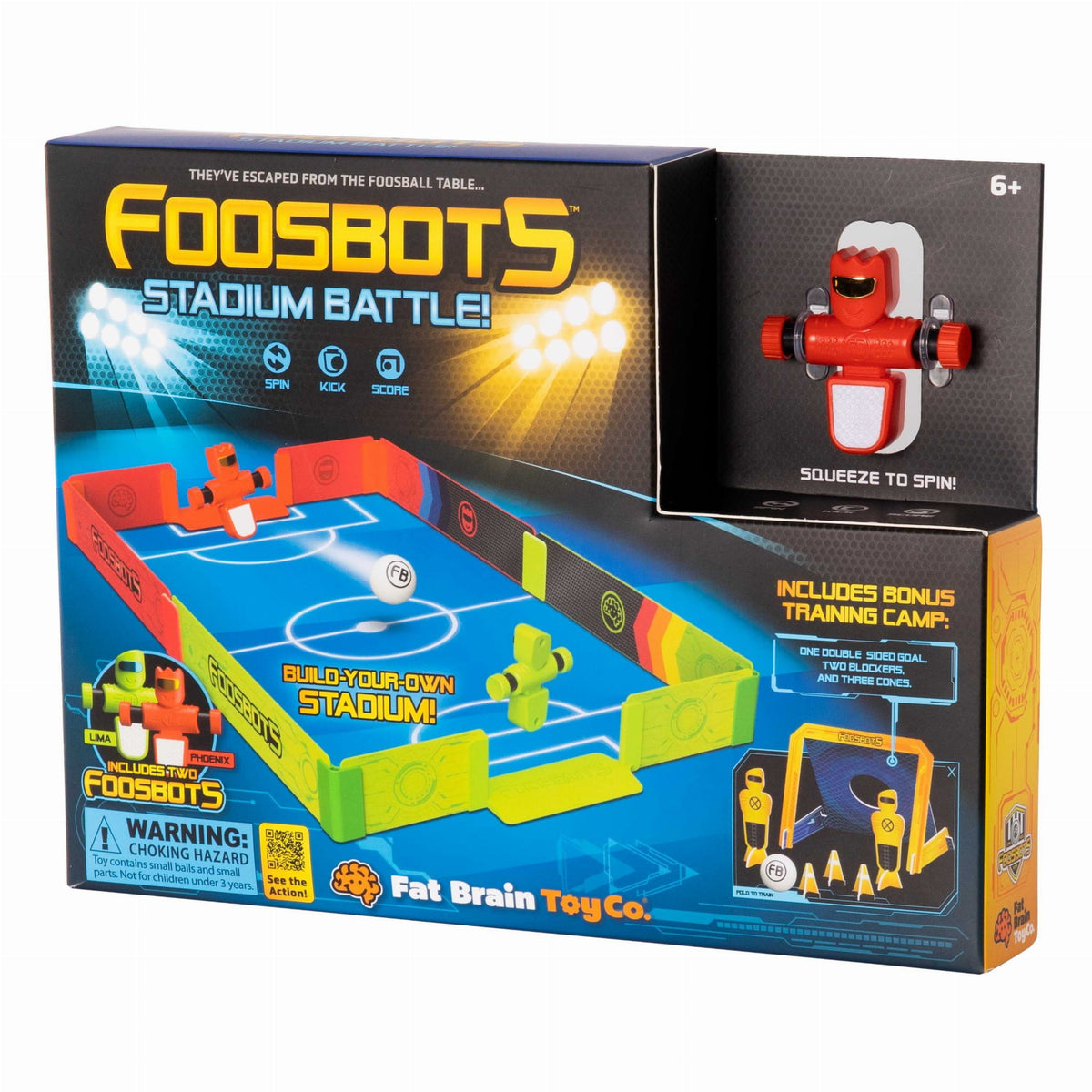 Piłkarzyki Fat Brain Toy Co. – Foosbots, zestaw ze stadionem – zdjęcie 5