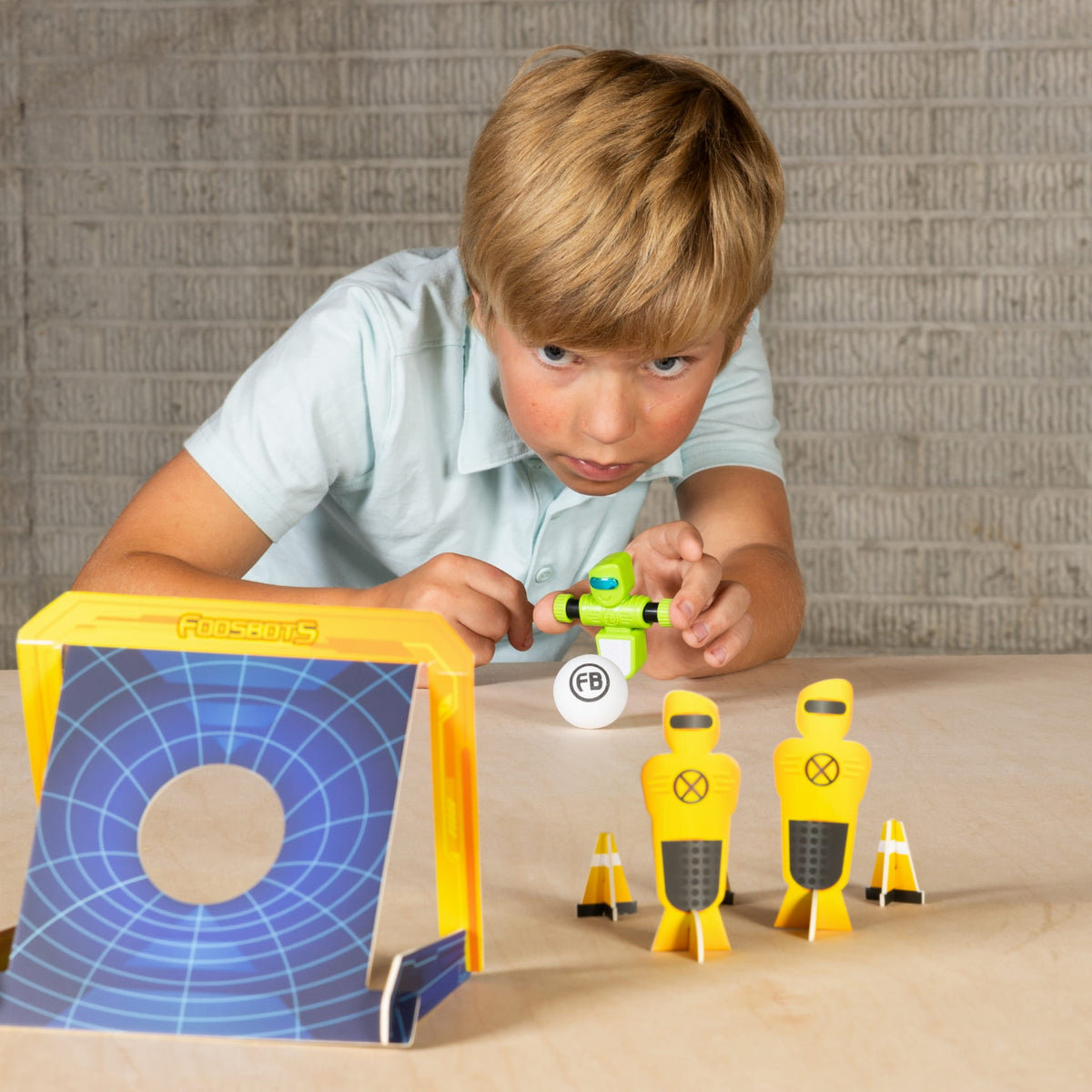 Piłkarzyki Fat Brain Toy Co. – Foosbots, zestaw ze stadionem – zdjęcie 3