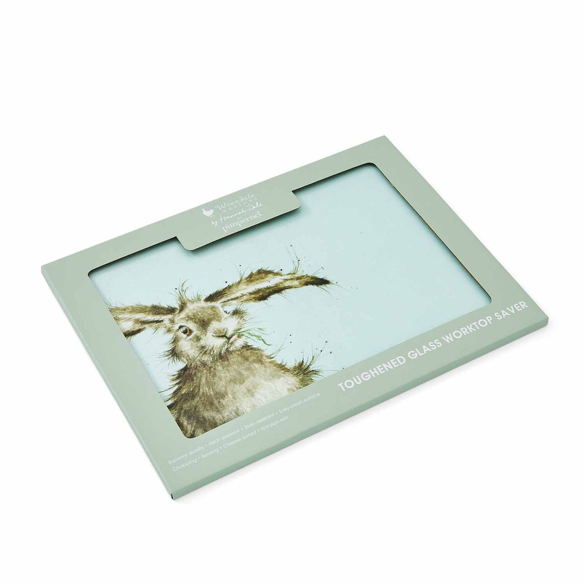 Szklana deska do krojenia Zając Wrendale Hare Pimpernel – 40 × 30 cm – detal