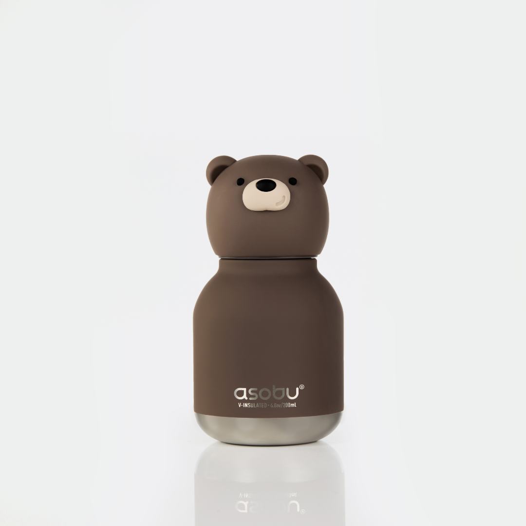 Butelka termiczna Mini Bestie Asobu – Brązowy Niedźwiedź 200 ml – zdjęcie 1