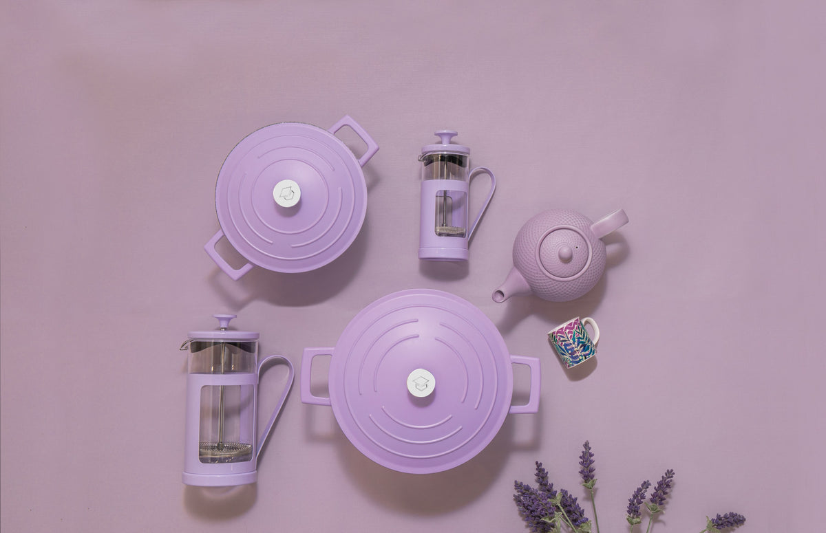 Zaparzacz do kawy French Press Monaco La Cafetière – lawendowy, 1 l – aranżacja