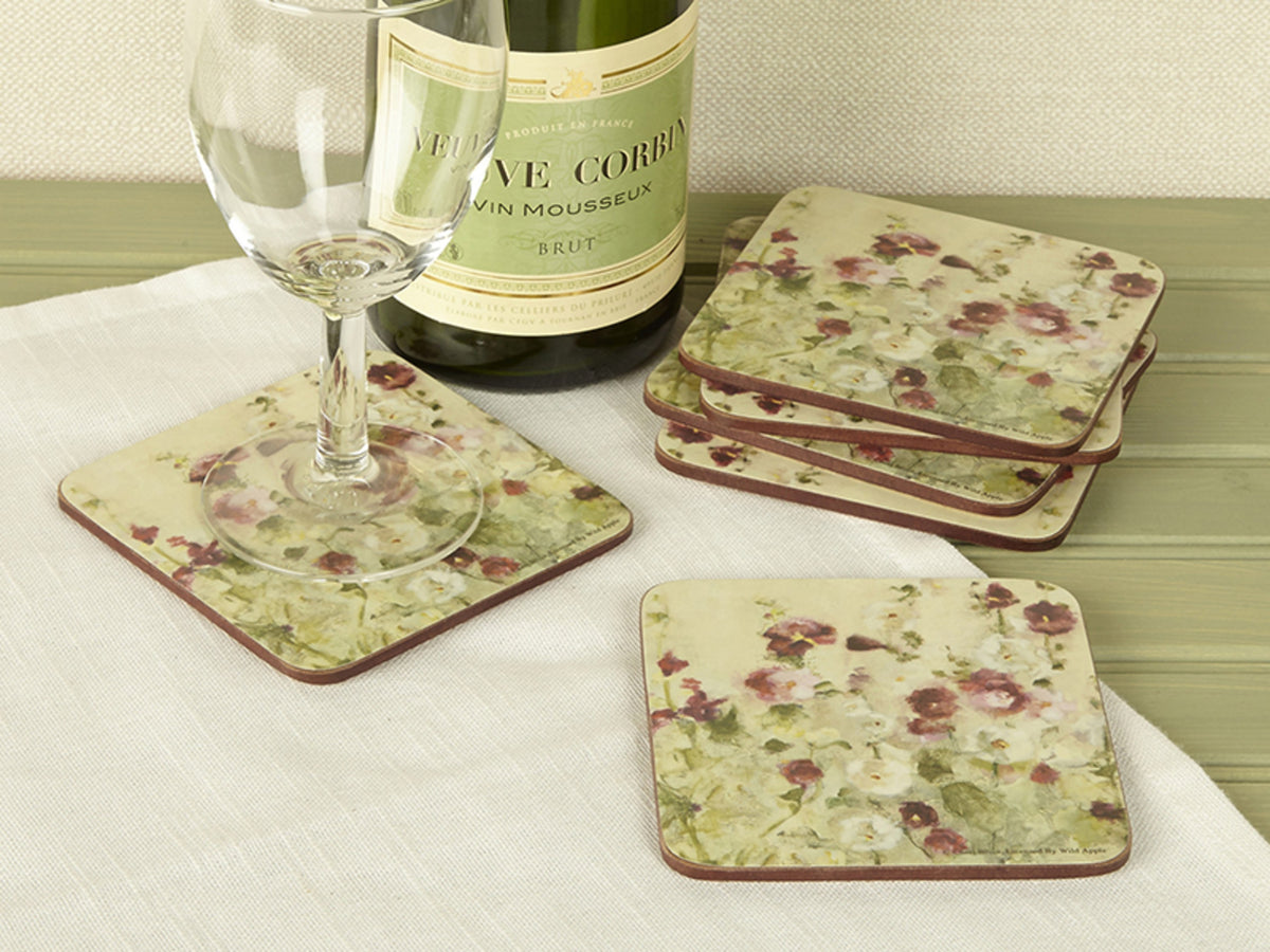Podkładki korkowe Makowa Łąka Kitchen Craft – małe, pod kubki, 4 szt. – aranżacja