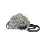 Torebka na ramię Jellycat Amuseables – Chmurka Burzowa 24 cm, widok 3/4 z rozłożonym paskiem