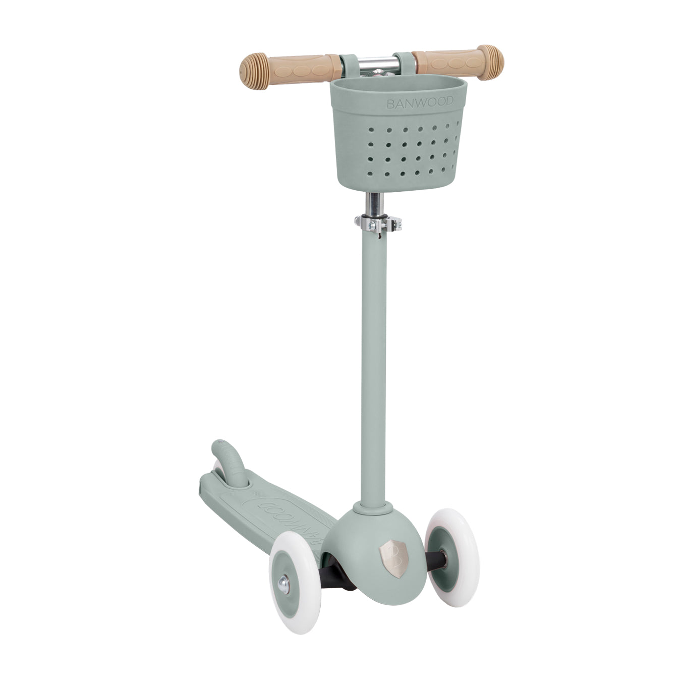 Banwood Hulajnoga ECO z koszykiem Pin & Ride Clay