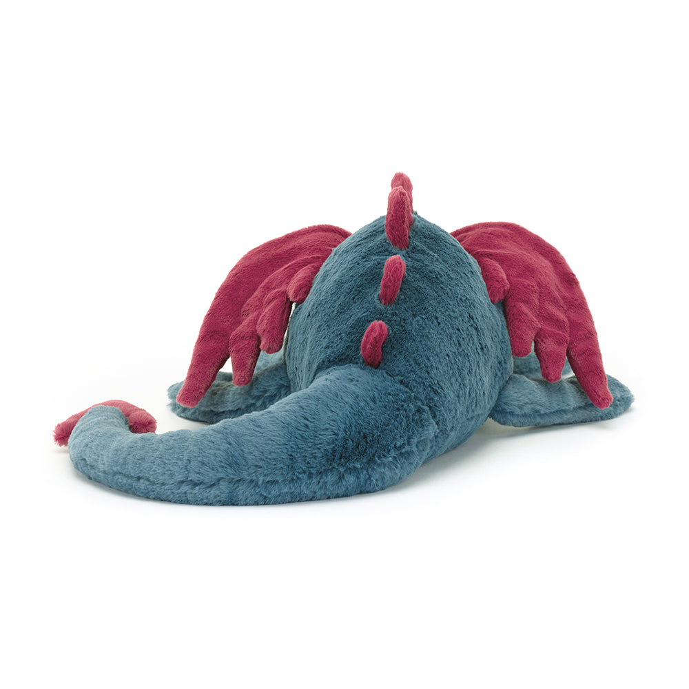 Smok Dexter Jellycat – zdjęcie modelu z tyłu