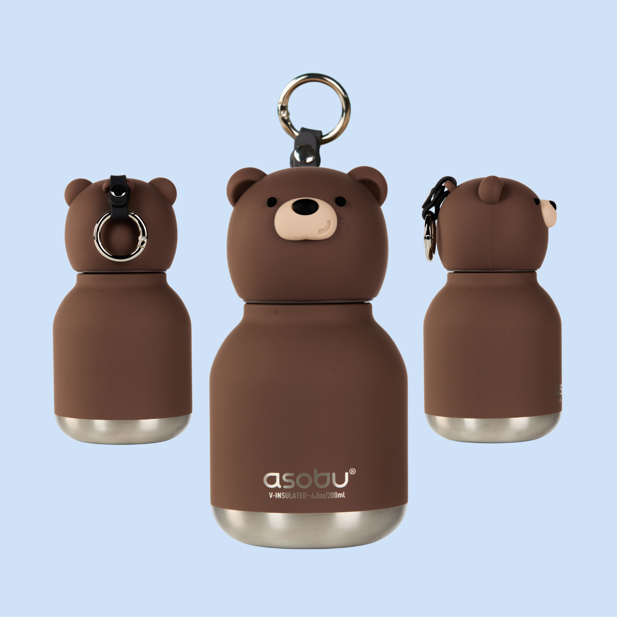 Butelka termiczna Mini Bestie Asobu – Brązowy Niedźwiedź 200 ml – zdjęcie 6