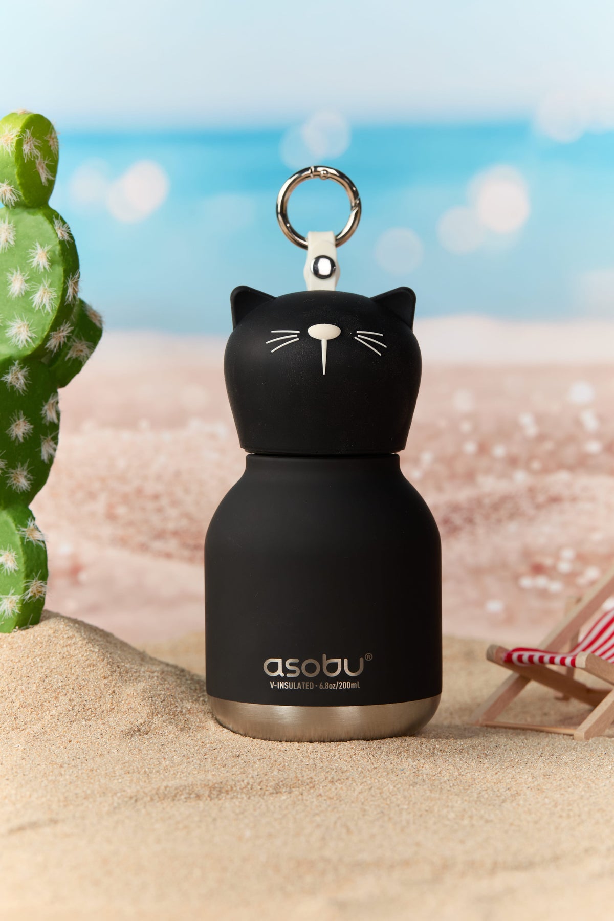 Butelka termiczna Mini Bestie Asobu – Czarny Kot 200 ml – zdjęcie 7