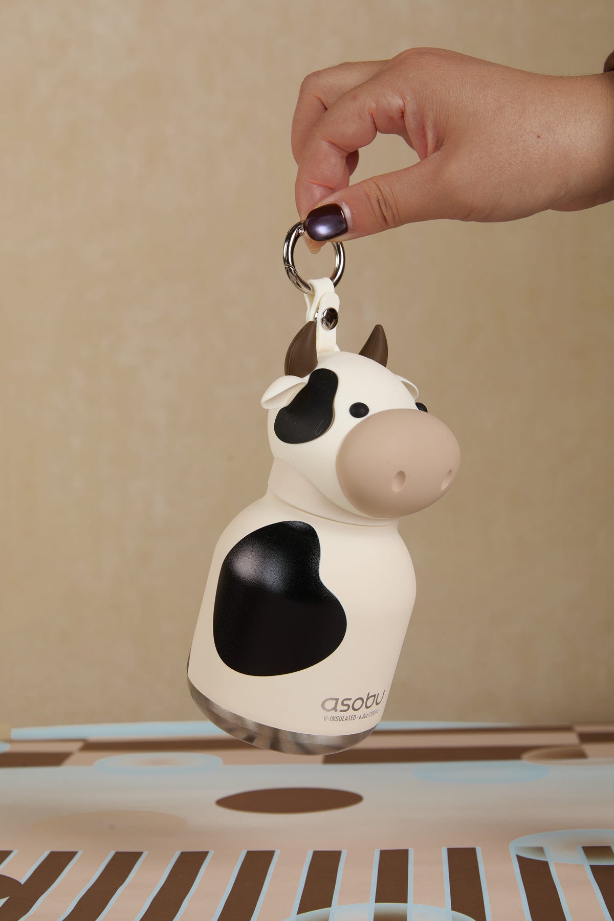 Butelka termiczna Mini Bestie Asobu – Krowa 200 ml – zdjęcie 4