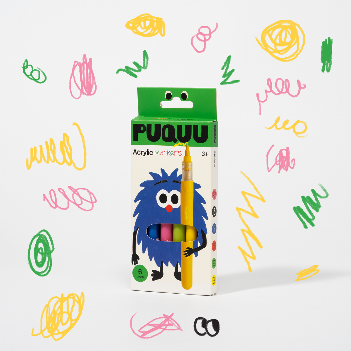 Markery akrylowe PUQUU - 6 kolorów – zdjęcie 2