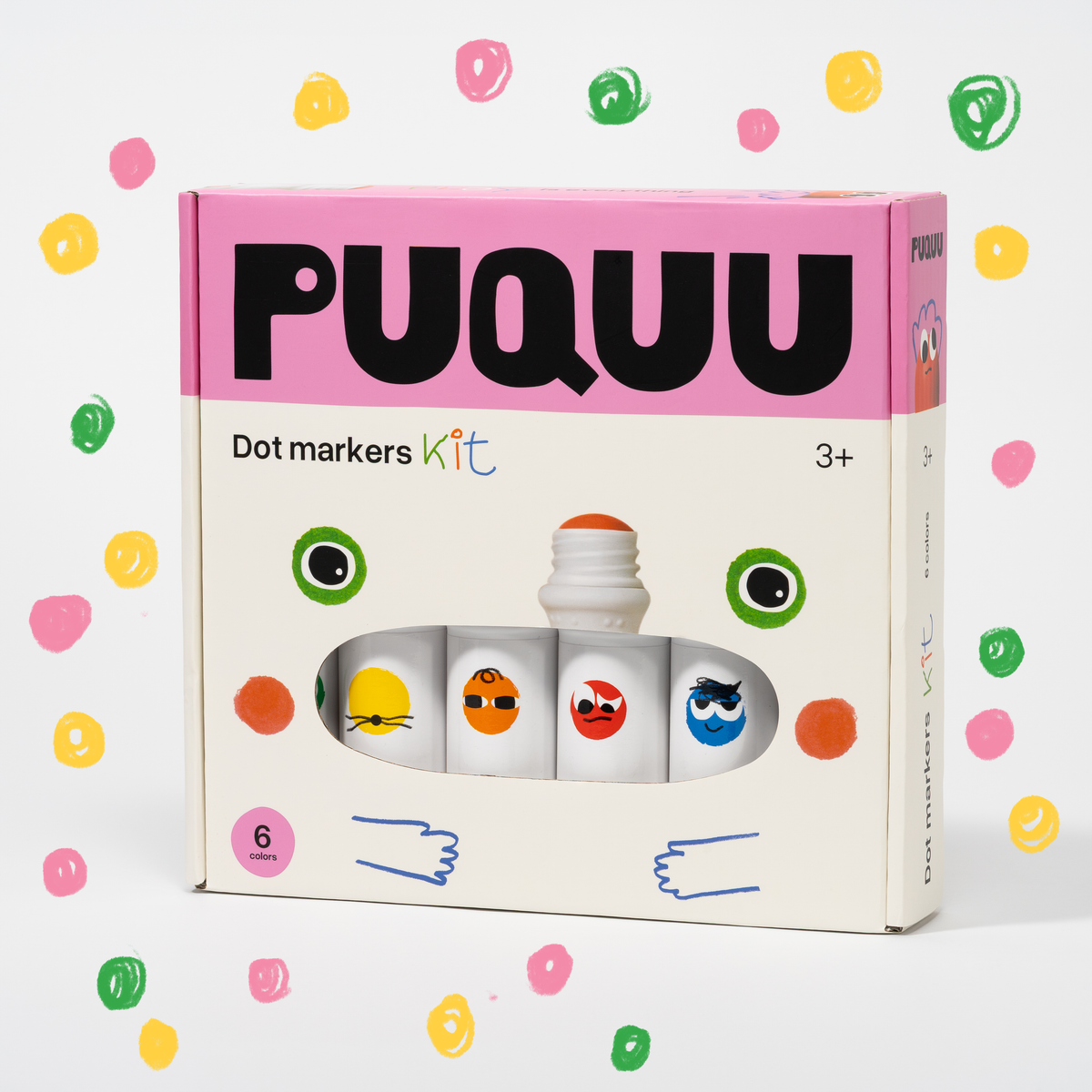 Markery kropkujące PUQUU - 6 kolorów – zdjęcie 2