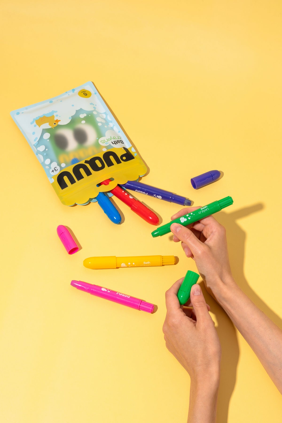 Kredki do wanny PUQUU - 6 kolorów – zdjęcie 5