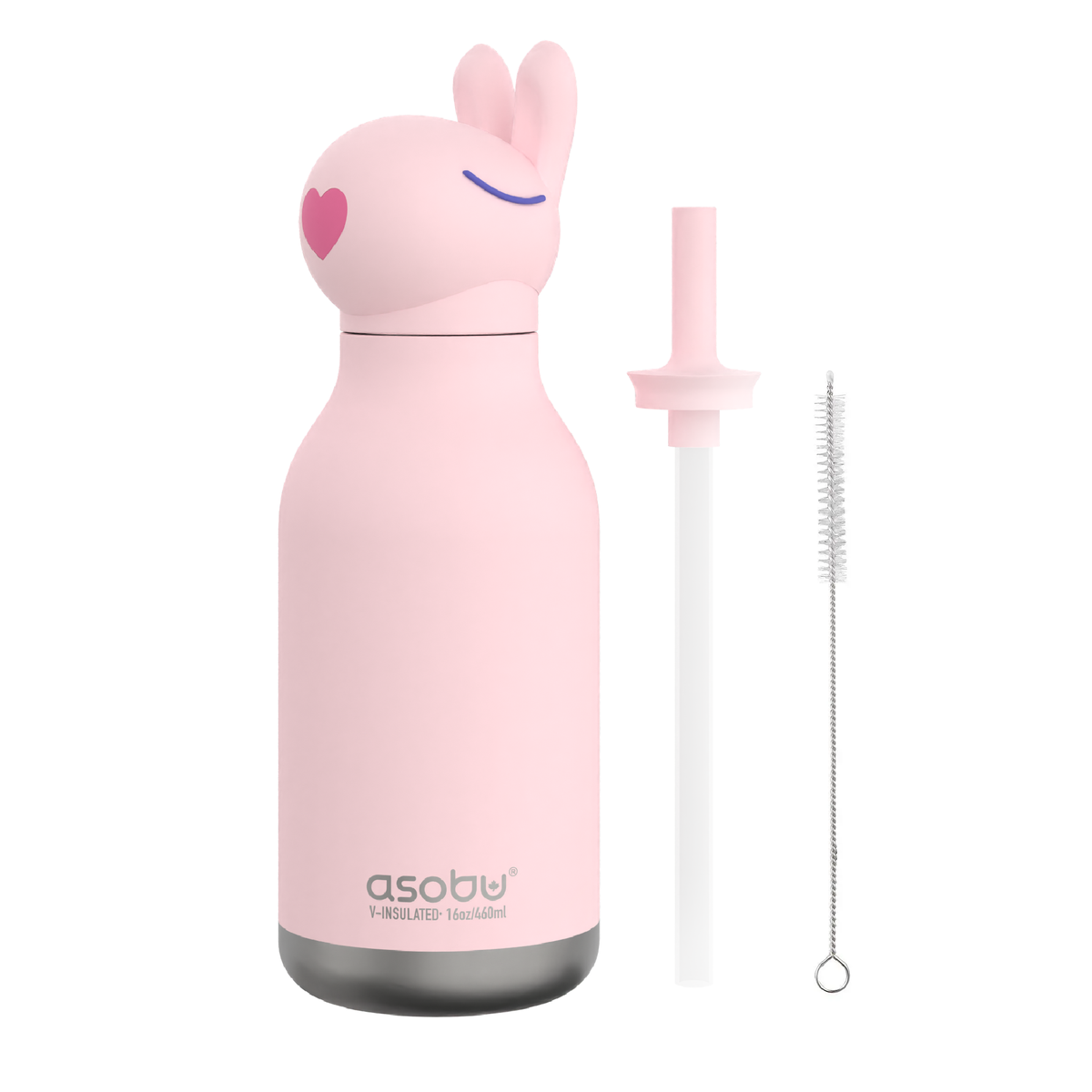 Butelka termiczna ze słomką Bestie Asobu – Królik 460 ml – zdjęcie 7
