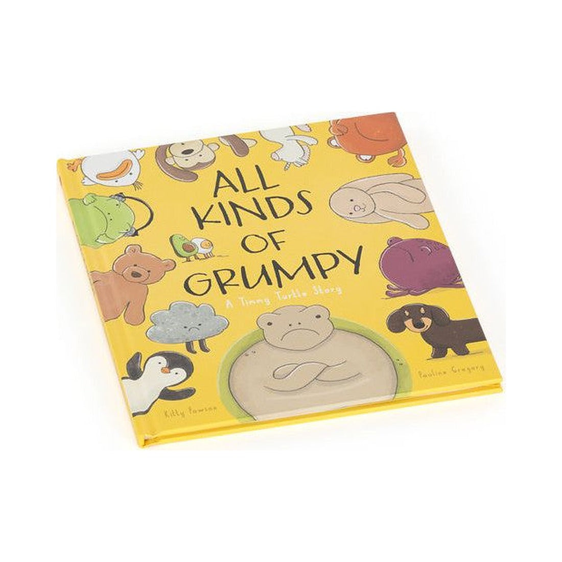 Książeczka Jellycat „All Kinds of Grumpy” (wydanie angielskie) – okładka, widok pod kątem