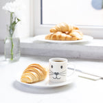 Filiżanka do espresso z kocią buźką Kitchen Craft – biała 80 ml – aranżacja