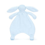 Jasnoniebieski kocyk-przytulanka Jellycat z króliczkiem od tyłu