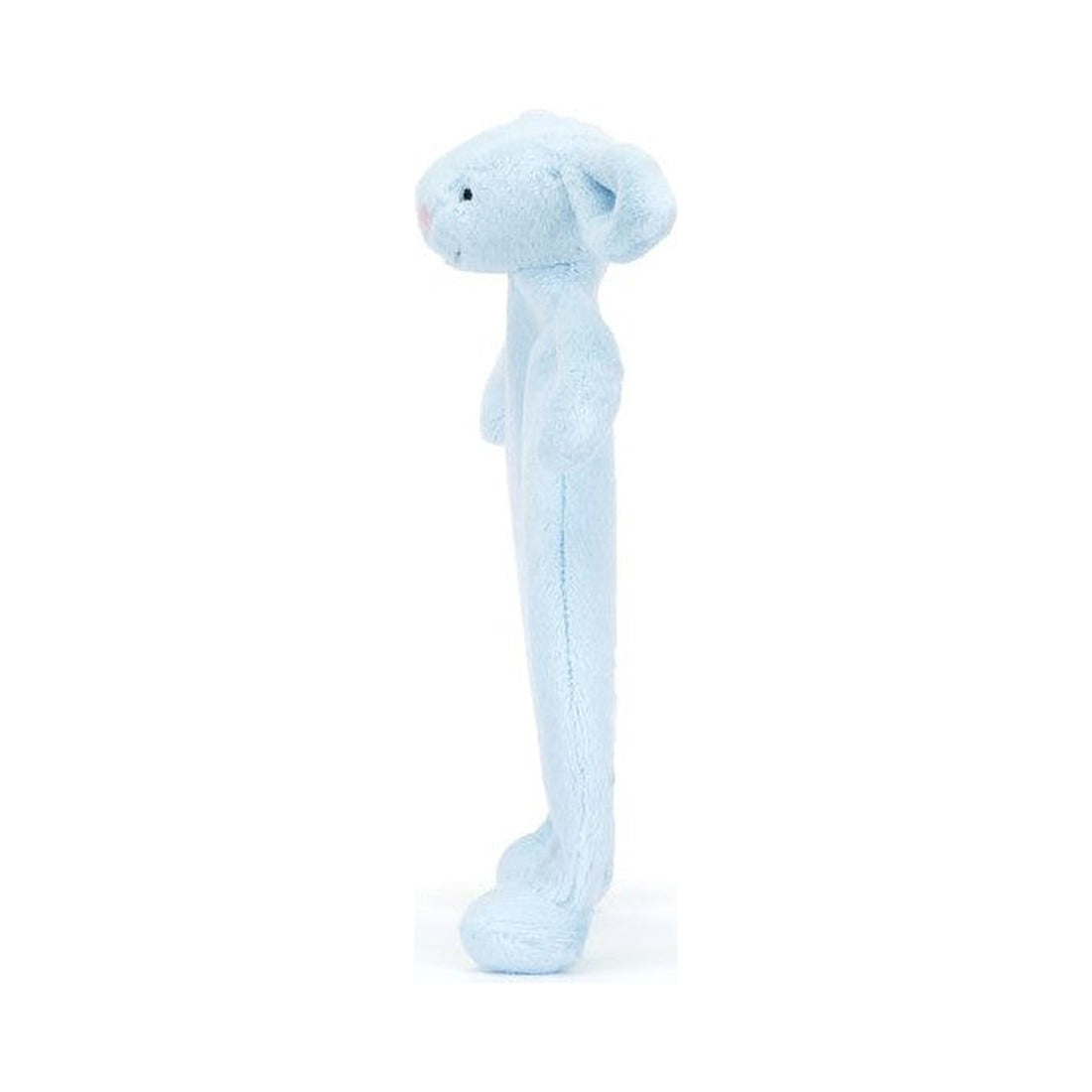 Jasnoniebieski kocyk-przytulanka Jellycat z boku