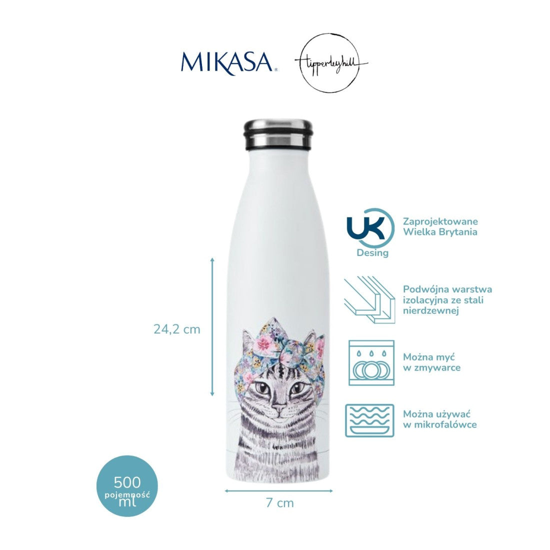 Butelka termiczna Kot Tipperleyhill Mikasa – 500 ml – zdjęcie 8