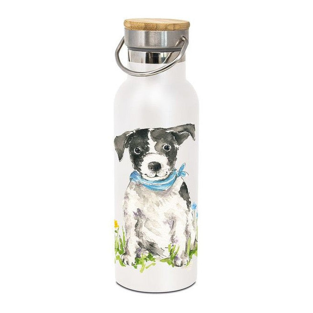 Butelka termiczna Szczeniak PPD – stal nierdzewna i bambus, 500 ml
