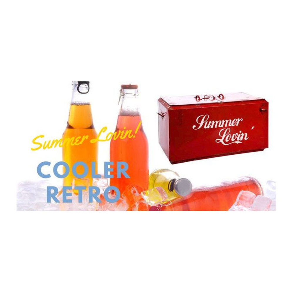 Cooler Retro J-Line – czerwony, „Summer Lovin”, 82 × 45 × 45 cm – zdjęcie 2