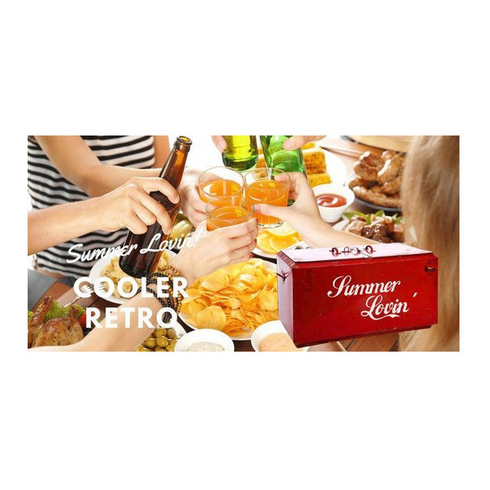 Cooler Retro J-Line – czerwony, „Summer Lovin”, 82 × 45 × 45 cm – zdjęcie 3